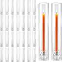 30 Pack Glass Hurricane Candle Holders 12.6" Open Ended Candlestick Holder Tubes Clear Bottomless Cylinders Suitable Taper LED Candles for Wedding Party Christmas Table Centerpiece Decor