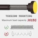 Thestoa Brown Shower Curtain Rod Adjustable 43-92 inch, 1"Diameter Spring Tension Curtain Rod No Drill, Anti-Rust Non-Slip Shower Rod for Bathroom Tension Rod