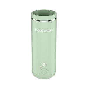 Baby Brezza SuperFast Portable Bottle Warmer 3x Faster than Others, Travel Milk Formula Warmer with 4 Temperature Settings, 9oz Capacity, USB Rechargeable, Safe & Even Heating, No Adapters, Sage Green