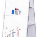 maxtek Mobile Whiteboard, 70x24 Inches Magnetic Dry Erase Board on Wheels with 3-Tier Storage Shelf, Big Double-Sided White Board for Home, Schoole, Office