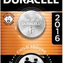 Duracell CR2016 3V Lithium Battery, Child Safety Features, 2 Count (Pack of 1), Lithium Coin Battery for Key Fob, Car Remote, 3 Volt Cell
