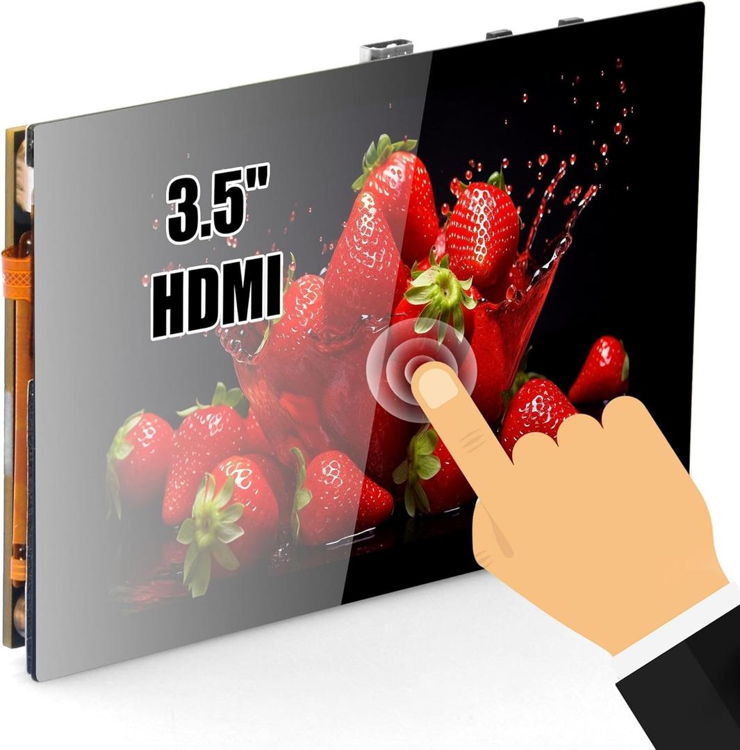 OSOYOO 3.5 inch HDMI Capacitive Touch Screen for Jetson Nano/Raspberry Pi 5, 4, 3B / PC, Pulg and Play, Compatible with Windows 11 10 8 7, Raspberry Pi OS, Ubutun, Kali