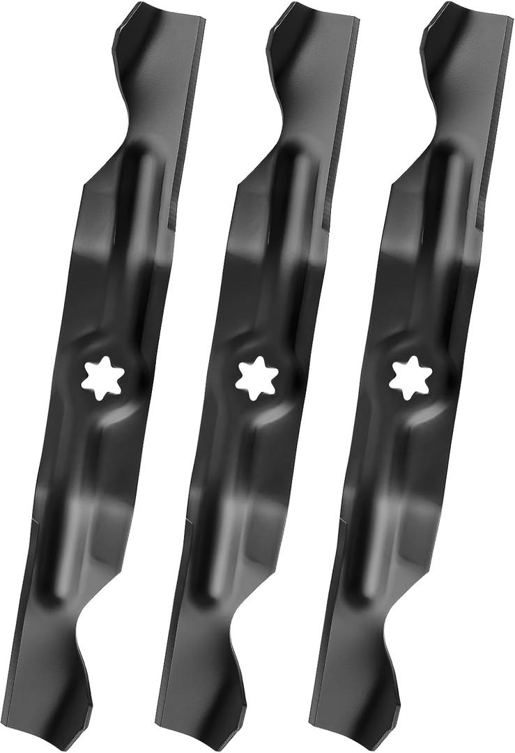 742-04053 Mower Blades Compatible with 942-05043C Blades Fit for Cub Cad et LTX1050, RZT50, Troy Bilt Mustang 50,Cub Cad et 50" Deck, Replace 742-04056 942-04056 942-04053, 3 Pack