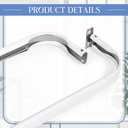 Wesiti 4 Packs Curtain Single Rods Bulk for Windows Adjustable Tension Rod for Door Kitchen Valance Sash Curtains, Bracket and Hardware Included(25-42 Inch,White)