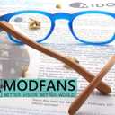MODFANS 4 Pack Reading Glasses 2.75 Fashion Wood-Look Spring Hinges Stylish Readers Men Women