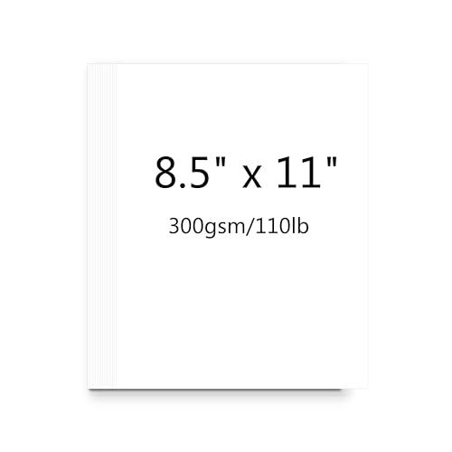 Cover Cardstock Paper, Heavy Card Stock for Printer, Card Stock Paper for Invitations, Scrapbooking, Crafts, DIY Cards, Decoration, Drawing (White, 50P)