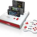 Retro-Bit Super Retro Trio HD Plus 720P 3 in 1 Console System - HDMI Port - for Original NES/SNES, Super Nintendo and Sega Genesis Games - Red/White