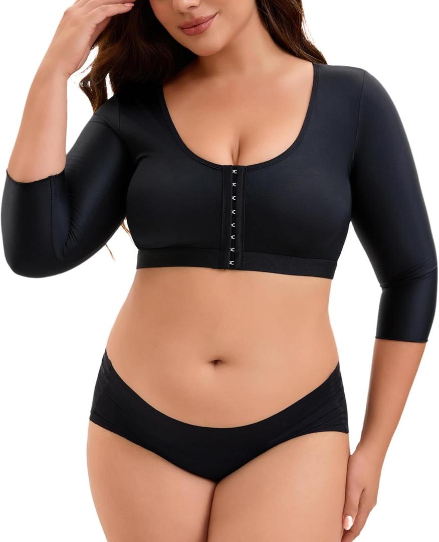Shapewear Top, Black, 2XL