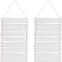 PYD Life 18 Pieces Sublimation Wall Hanging Blanks White Mixed Deisgns Hardboard MDF Wood Blanks Photo Frames for Heat Press Machine Printing HTV Projects