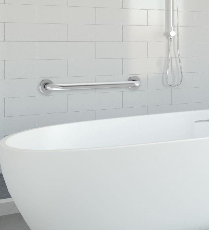 16 Inch Grab Bars for Wall Brush Nickel, Safety Shower Grab Bars for Seniors Elderly Handicapped, Handicap Grab Bars for Shower with Concealed Screws, Tesuchan