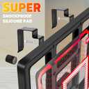 Indoor Basketball Hoop Pro for Kids, Over The Door Basketball Hoop Indoor with LED Light/Scoreboard/4 Balls- Upgraded Anti-Impact Backboard, Basketball Toys Gifts for 6 7 8 9 10 11 12 Year Old Boys