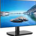 Rfiver Universal Swivel TV Stand for 27-50 55 60 Inch TVs, Height Adjustable Table Top TV Stand Mount Hold up to 88 lbs, Pedestal TV Stands with Tempered Glass Base, Replacement TV Mount Stand