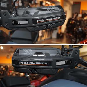 labelbike - 3D Stickers Motorcycle Handguards Protection and Decoration in Resin Compatible with Harley Davidson Pan America 2020-2022 Color Carbon Black