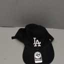 47 Brand MLB Black White Primary Logo Clean Up Adjustable Baseball Cap Hat, Adult One Size Fits All