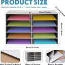 Fuutreo 1 Pcs Classroom Paper Storage Organizer Construction Paper Storage Desktop Mailbox File Sorter Sturdy Cardboard Literature Organizer for Home Office School White 19.7 x 12.4 x 11.8 Inch