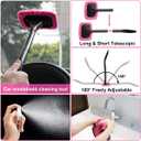 Viewsun Car Vacuum Cordless Rechargeable, 8000PA High Power Handheld Vacuum Cleaner with 17PCS Car Cleaning Kit, Pink Auto Accessories for Women Gift