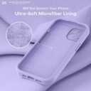 LOVE 3000 Designed for iPhone 14 Case, Premium Silicone with [Soft Anti-Scratch Microfiber Lining] Shockproof Protective Phone Case for Men Women Girls 6.1", Light Purple