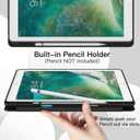 JETech Case for iPad Pro 12.9 Inch (2015/2017 Model, 1st/2nd Generation) with Pencil Holder, Slim Tablet Cover with Soft TPU Back, Auto Wake/Sleep (Black)
