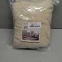 H.VERSAILTEX High Stretch Individual Seat Cushion Covers Sofa Slipcovers Couch Cushion Covers Sofa Covers Featuring Jacquard Textured Twill Fabric (3 Pack for 3 Cushion Sofa, Natural, Large)