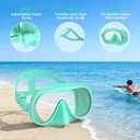 Snorkeling Gear for Adults, Snorkel Set Adult, Scuba Diving Mask, Panoramic View Anti-Leak Anti-Fog Dive Swimming Goggles Tempered Glass Panoramic Wide View Travel Portable Foldable