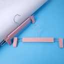 Pants Hangers with Clips Skirt Hanger for Women Plastic Clip Hangers for Pants Clothes Hanger (50pack, Pink)