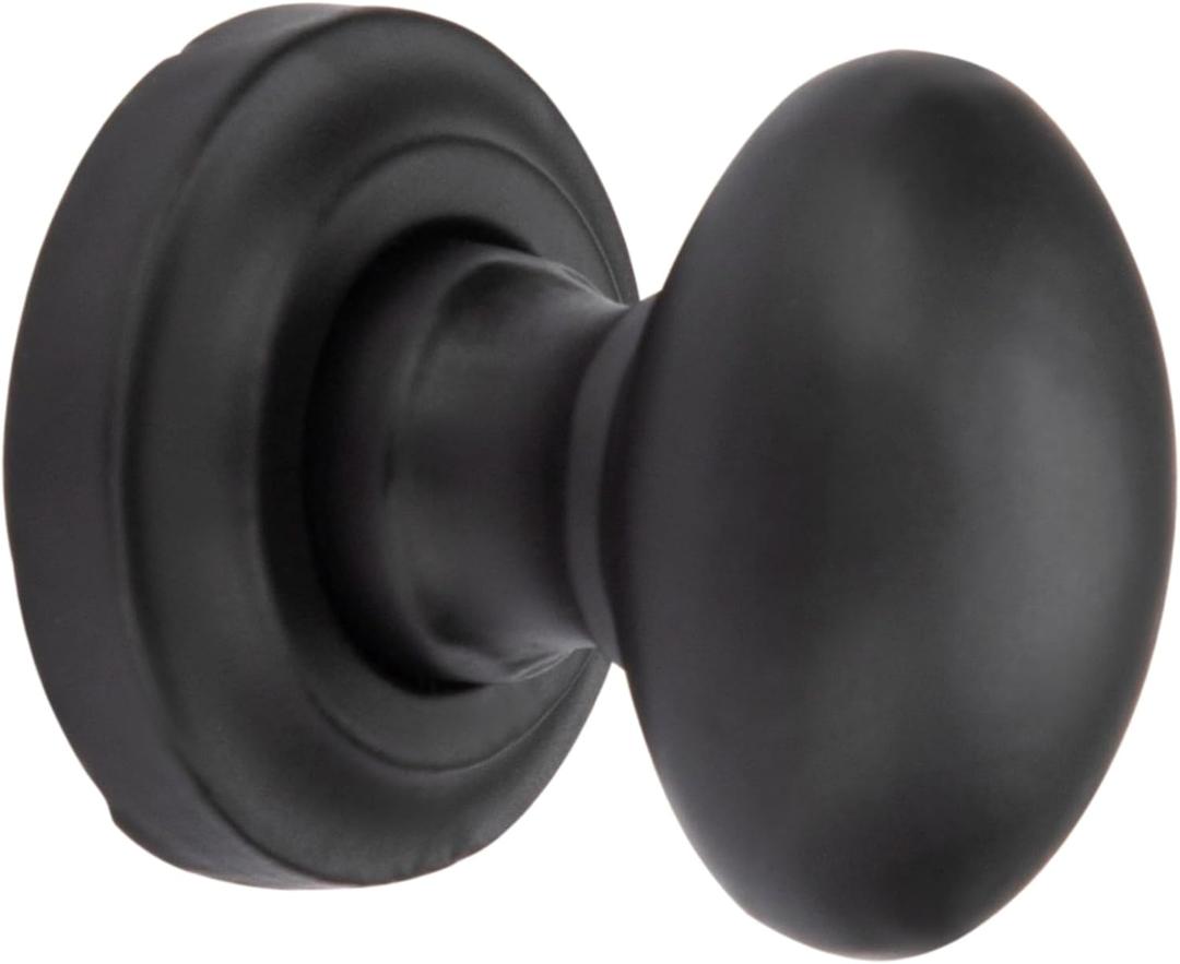10 Pack Cabinet Knobs, Oval Drawer Pulls & Cupboard Drawer Knobs, Luxury Kitchen Rustic Cast Iron 3-3/4" Black Cabinet Knob & Handles for Hardware Dresser