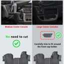 Floor Mats Custom for Ford Transit 2022-2025 2026 | (All Models w/Vinyl Floors) All Weather TPE Rubber 1st Row Anti-Slip Floor Liners for Ford Transit 150 250 Accessories- 1 PCS
