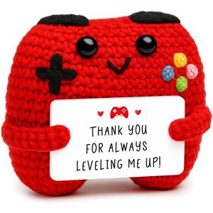 Appreciation Gift for Teacher Boss Coworker, Thank You Gift for Friend Dad Husband Uncle Brother, Handmade Crochet Game Controller Decor, Christmas Stocking Stuffers for Colleague Couple
