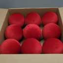 9 pcs Velvet Ornaments for Christmas Tree, 3.36 inch Flocked Christmas Balls Set Assortment for Xmas Tree Holiday Decor