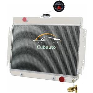 3 Row Aluminum Radiator Compatible For Chevy Bel Air Impala El Camino Biscayne 63-68 64 65 66 67 3 Core Full Aluminum Radiators