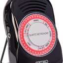 Seiko SQ50-V Quartz Metronome For Piano, Guitar and All Instruments, Easy-To-Use, Tempo Range 40-208BPM, Built-In Tone Generators (A&Bb), Adjustable Volume & Click Options, Red LED, Earphone Jack