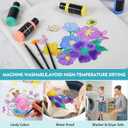 Colorful Kids Fabric Paint Art Kit - Including 12 Fabric Markers, 26 Fabric Paints, Fabric Tote Canvas Bags, Paint Brushes, and Apron Set in a Box  Inspire Imagination and Family Bonding