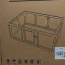 Clear Acrylic Plastic Dog Playpen Indoor - Easy Assemble Small Pet Play Pen for Puppy Cat Rabbit Pig Transparent Fence Enclosure Crate Kennel Whelping Cage (Grey, 12 Panel)