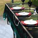 Cheerland Pirate Party Tablecloth Skull Treasure Tableware Skeleton Caribbean Pirates Ship Dock Backdrop for Halloween Decorations Home Decor Costume Birthday Party Supplies 9x5 Ft