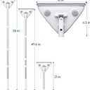 Wall Cleaner Mop with Long Handle, Wall Duster with Extension Pole, 3-in-1 Wall Cleaner, Dust Mop with 5 Reusable Pads