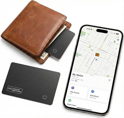 Ultra Slim Air Card Tag: 2026 MFi Certified Wallet Smart Tracker Card - Compatible with Apple Find My Wallets Finder Tracking Cards Tags, Keep Track Item Locator of Luggage, Passport, Purse, Backpack