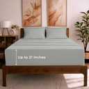 Mellanni Queen Sheet Set - 6-Piece Iconic Collection Bedding | Including 4 Pillowcases, 21-Inch Extra Deep Pocket, Easy Care, Ultra Soft, Cooling Sheets, Brushed Microfiber - Spa Mint