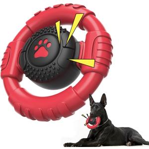 Tough Dog Toys for Aggressive Chewers Large Breed, Indestructible Nylon Rubber Squeaky Chew Toy for Big Dogs, Heavy Duty Super Chewer for Pitbull