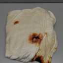 SeaRoomy Burritos Tortilla Blanket, Realistic Food Wrap Blanket Double Sided, Novelty Funny Tortilla Round Soft Blankets (Beige, 47 inches)