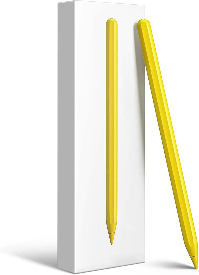 iPad Pencil 2nd Generation with Magnetic Wireless Charging,Same as Apple Pencil 2nd Generation,Stylus Pen Compatible with iPad Pro 11in 1/2/3/4,iPad Pro 12.9in 3/4/5/6,iPad Air 4/5,iPad Mini 6 (Yellow)