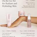 GARDENY Korean Skincare Set | 3-step K-Beauty Routine Kit | Cleansing Balm, Mask-to-Foam Cleanser & Hydrating Mist Toner | Rose PDRN Technology | Travel Size 1.01 fl. oz Each