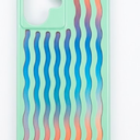 Heaofei Rectangle Case for iPhone 17 Case for Women Girls Boys, with Iridescent Wave Pattern and Cute Candy Color Design, Kawaii Aesthetic Girly Protective Phone Cover, Light Green