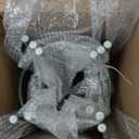 Metal Plant Stand Set of 3 Round Ceramic Tile Nesting Side Table Top 28" Tall Mosaic Flower Stand Indoor Outdoor Plant Rack Flower Holder for Wedding Party Patio Living Room Garden Decorative (Green)