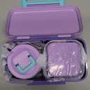 JXXM Lunch Box for Kids With 8oz Soup Thermo, Leak-proof Lunch Container with 2 Compartments, Thermo Food Jar Food Containers for Back to School Girls Boys (Purple)