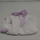 BLENCOT Oversized Sweatshirt For Women Contrast Striped Patchwork Sleeve Collar Neck Comfort Colors Pullover Workout Split Sweater Autumn Tops Purple Medium