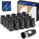 Orion Motor Tech 12x1.5 Lug Nuts Black 20 Piece, M12x1.5 Wheel Lug Nuts Compatible with 2006-2020 Fusion, 2000-2019 Focus, 2001-2023 Escape Aftermarket Wheel