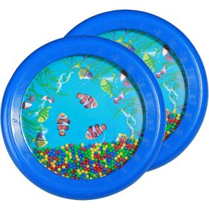 2 Pcs Ocean Drums Wave Bead Drums Sea Sound Drums Musical Instruments for Kid Child Baby