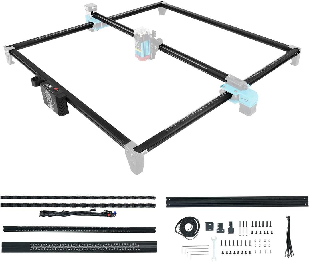 Twotrees Laser Engraver Y-axis Extension Kit, Quick Assembly Laser Engraver Carving Area Expansion Kit with Full Accessories for TTS-25/TTS-55, Extended Engraving Area to 600x600 mm