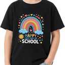 Toddler Last Day of School T-Shirt Kids Happy Last Day of School Shirt Funny Short Sleeve Tee Boys Girls Cotton 140