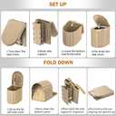 Portable Toilet, Upgraded 15'' toilet With Removable Paper Holder, Camping Toilet With A Load Capacity Of 450 Lbs, Portable Potty for Camping, Hiking, Road Trip, Car, RV, Tent, Beach, Truck Drivers